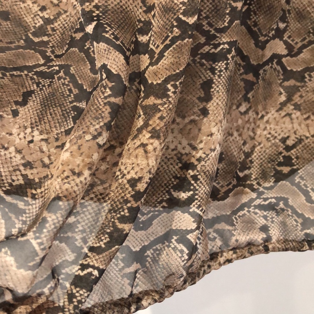 Zara Basic Sheer Snakeskin Pattern Halter Top. Br… - image 3